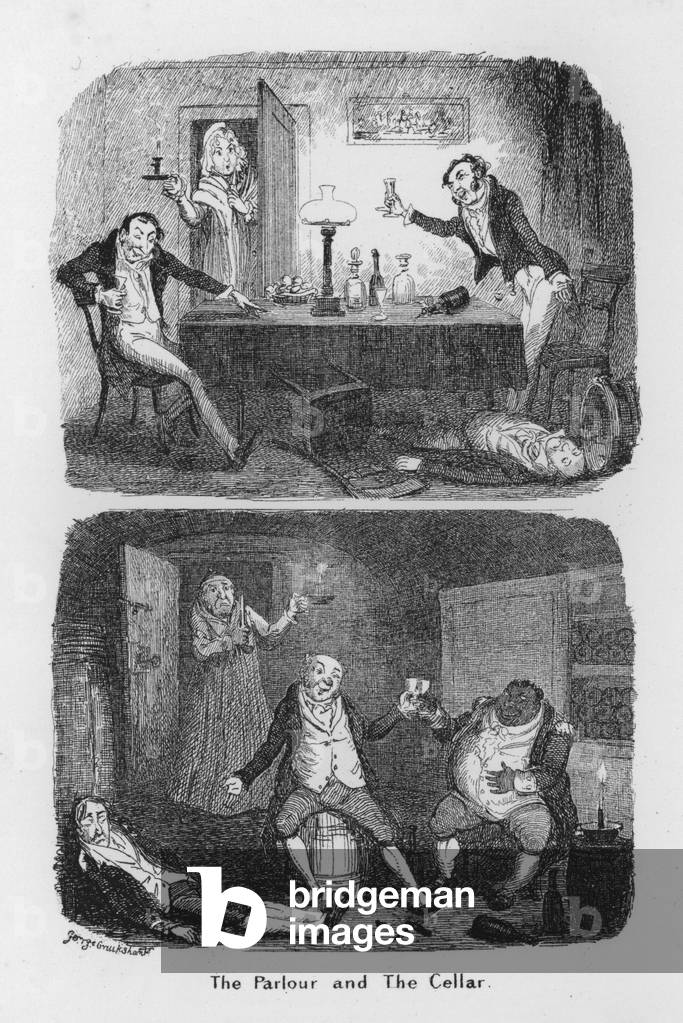 Il salotto e la cantina (incisione)