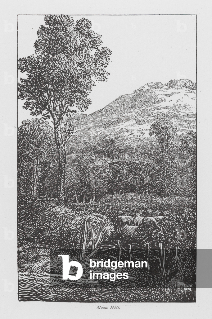 Image de Estampe représentant Meon Hill (lithographie) 1901 par Frederick Landseer Maur Griggs
