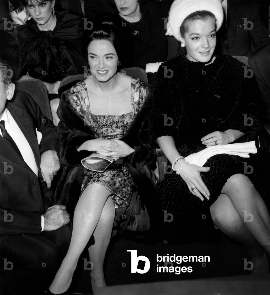 Immagine di Fotografia "Romy Schneider al Concerto di Gilbertbecaud all'Olympia" 1964, b/w