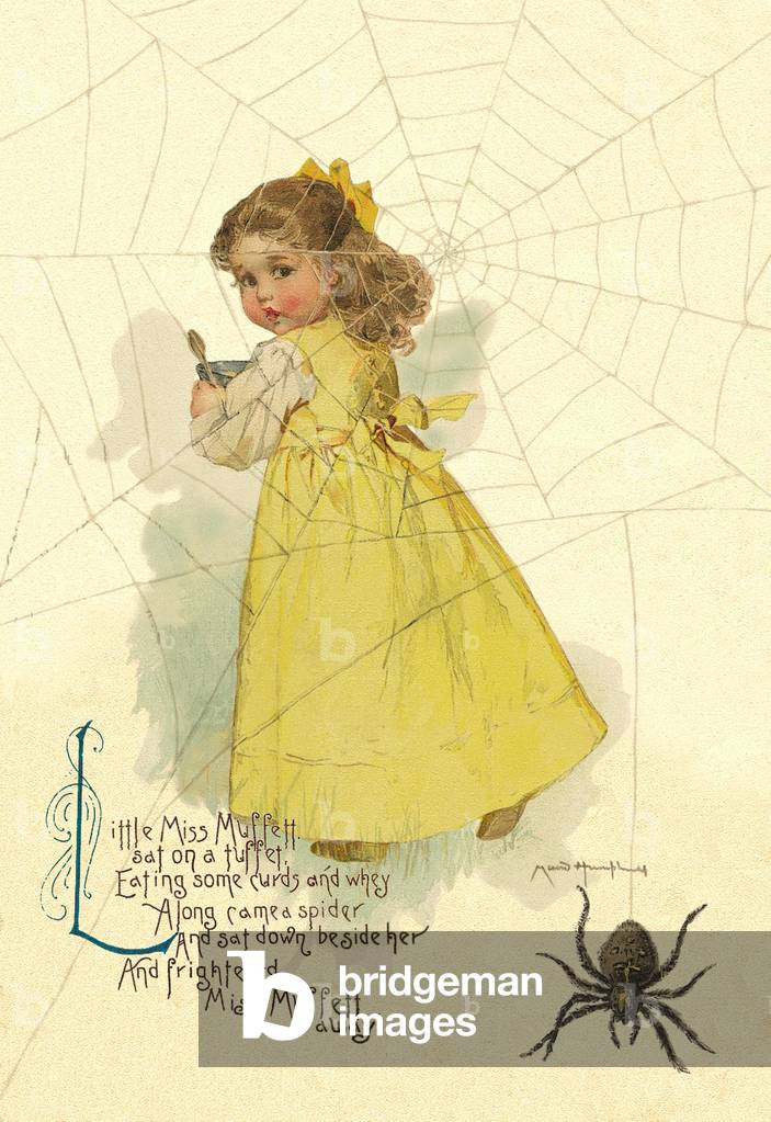 Immagine di Stampa "La piccola signorina Muffett" 1891 di Maud Humphrey