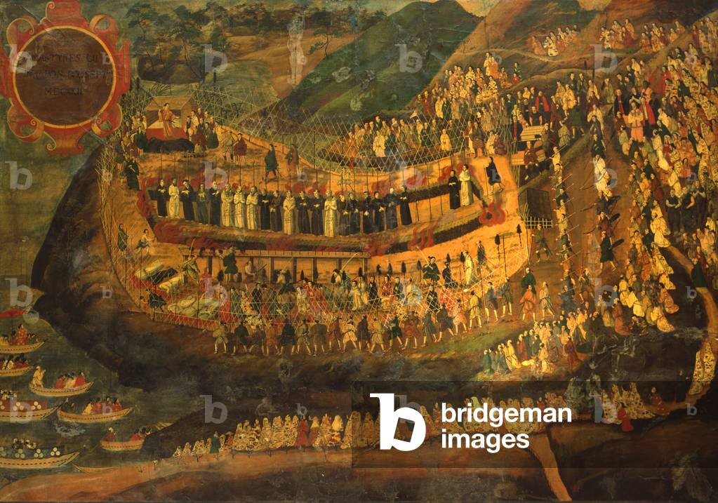 The Great Martyrdom of the Fifty-two Martyrs of Nagasaki (1622), 17th century (oil on panel)