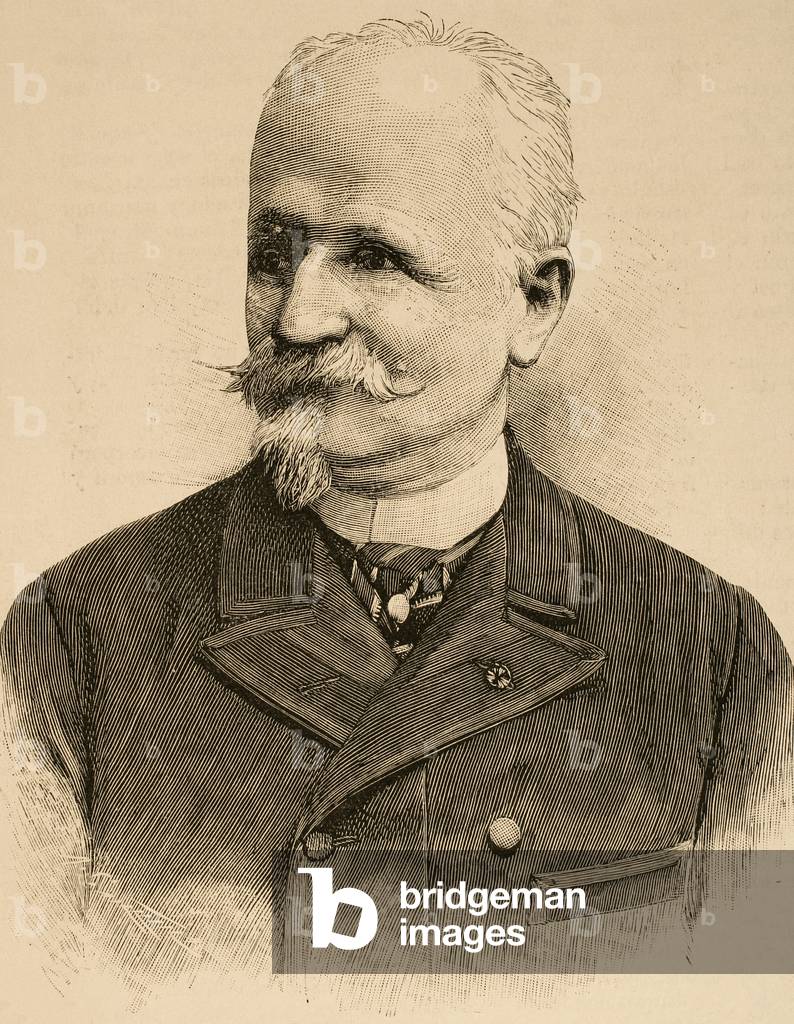 Jorge Busato (1836-1917). Engraving., b/w