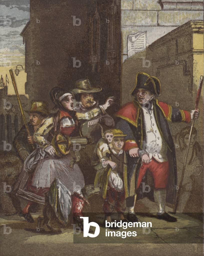 "Die Perle der Pfarrei (Chromolitho)" von English School, b/w