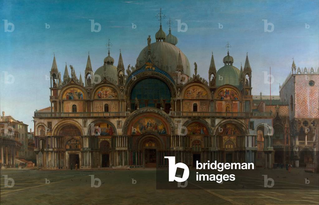 Facciata occidentale della Basilica di San Marco, Venezia, Italia, 1877-82 (olio su tela)