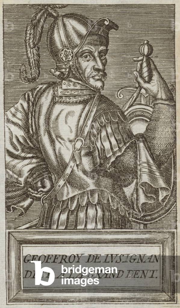 "Geoffredo di Lusignan", 1584 di Andre Thevet