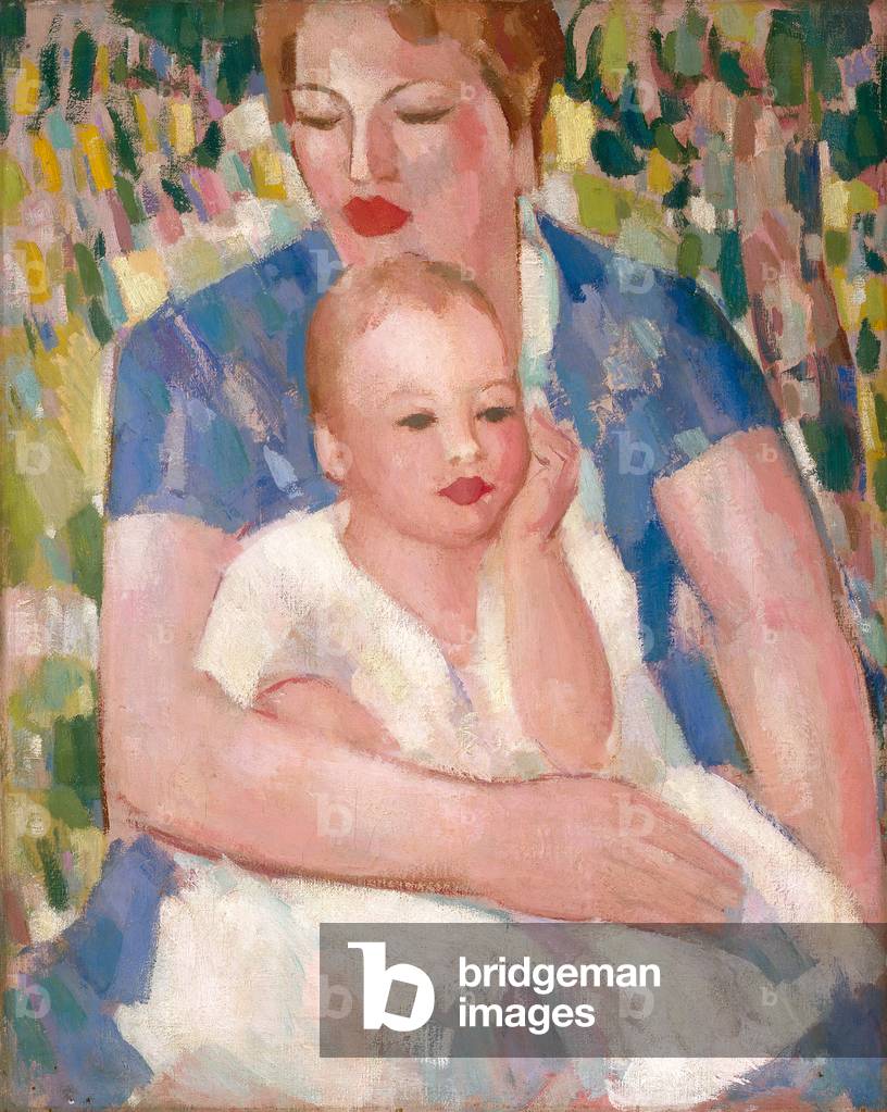 Immagine di Dipinto "madre e bambino" 1944 di John Duncan Fergusson