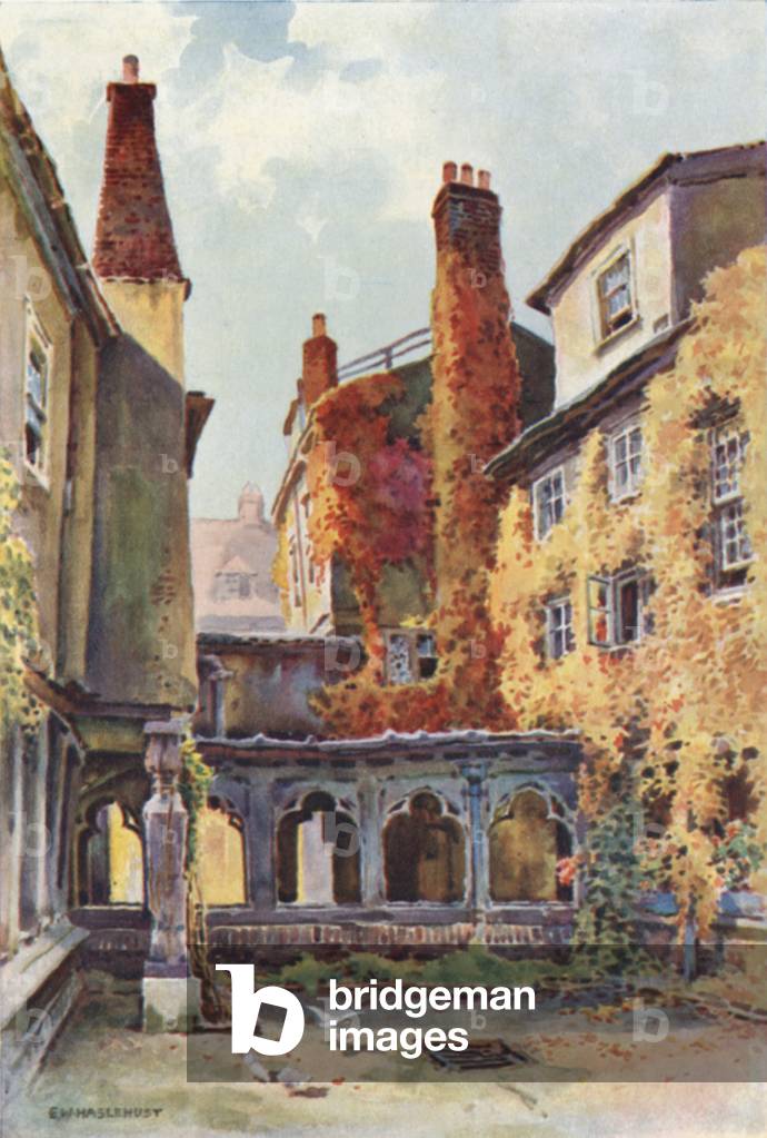 "Die Kanonenkloster (Farbe litho)" von Ernest William Haslehust