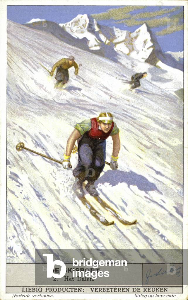 Immagine di Stampa "Sci alpino (chromolitho)" 1900 di European School