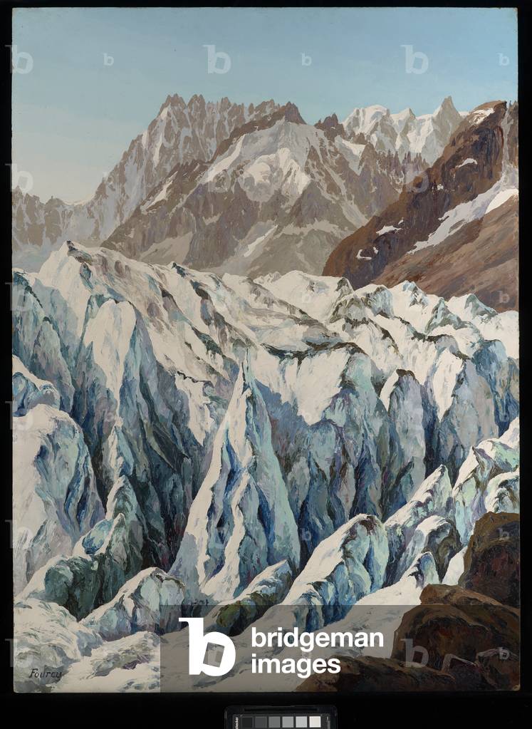 Immagine di Dipinto "Crepacci sul Mer de Glace" di Jacques Fourcy