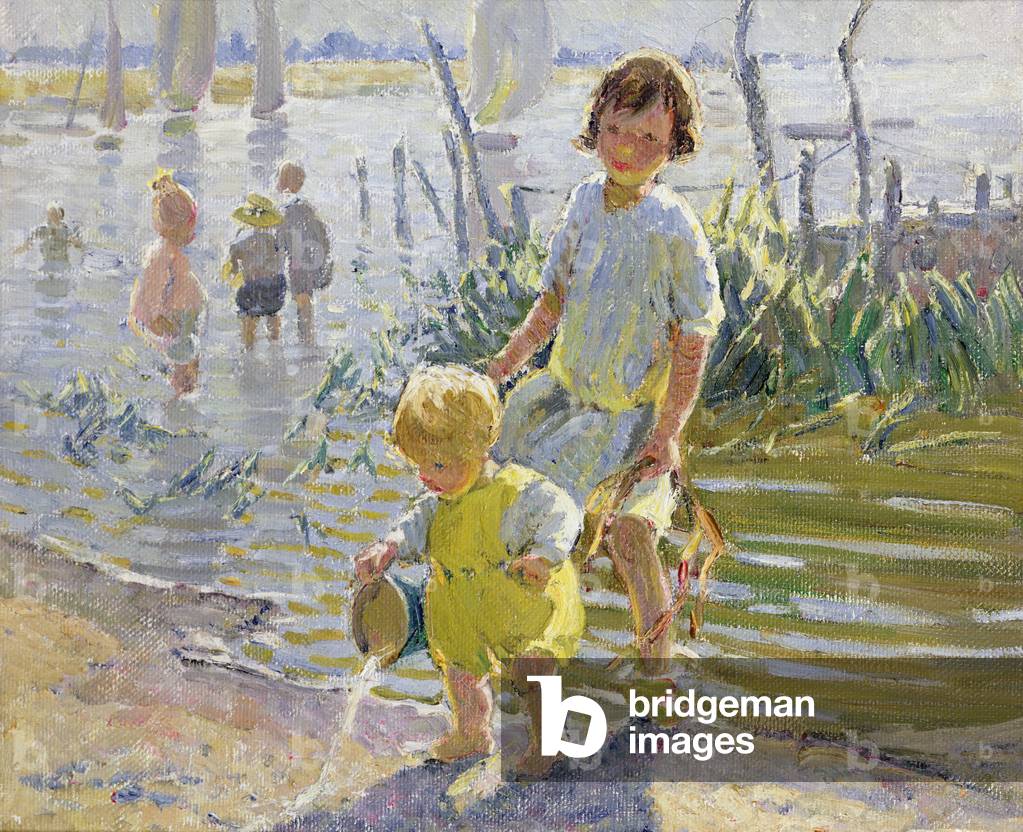 Bild von Gemälde "Paddeln (Öl auf Leinwand)" von Dorothea Sharp