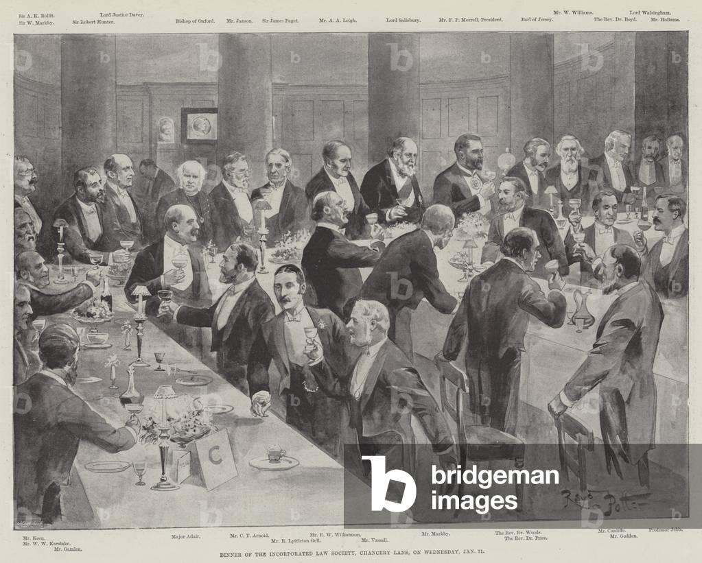 "Cena dell'Incorporated Law Society" 1894 di English School