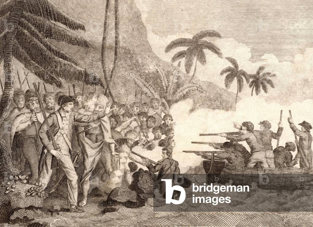 Immagine di Incisione "Morto di James Cook" 1801, b/w