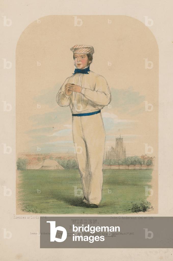 Ritratto di Giovanni Wisden (colore lito)