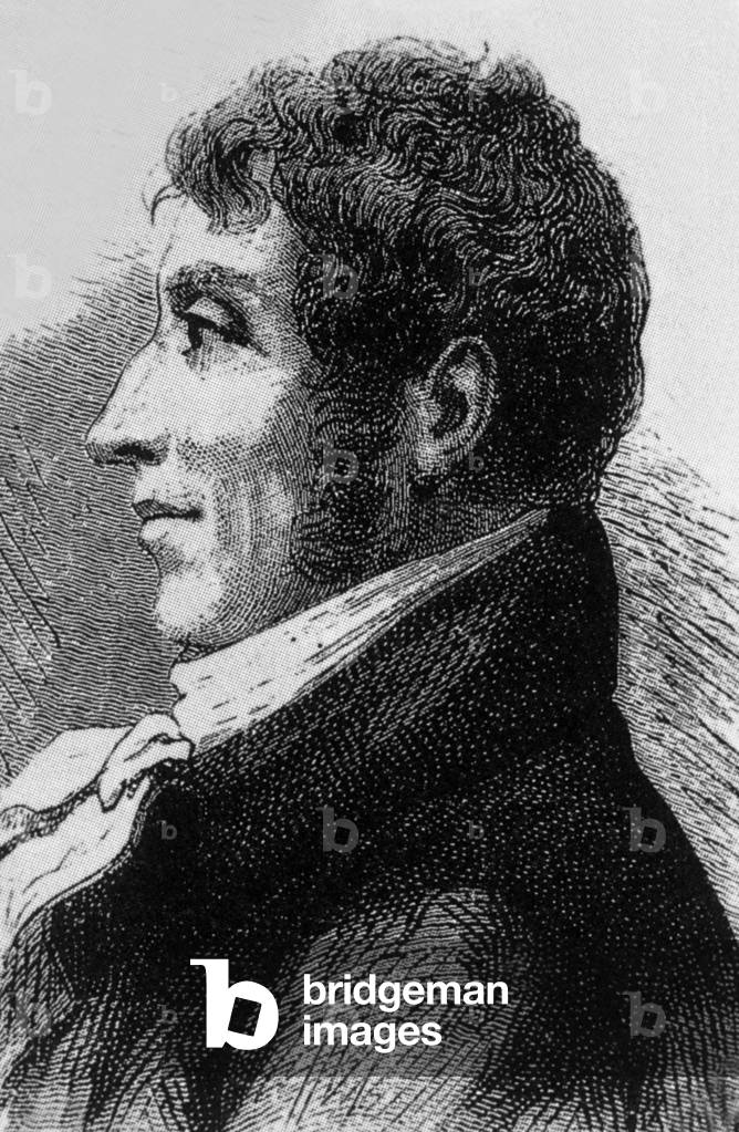 Etienne Gaspard Robert nannte Robertson (1764-1837) Erfinder des Fantaskops Ende des 18. Jahrhunderts, Gravur