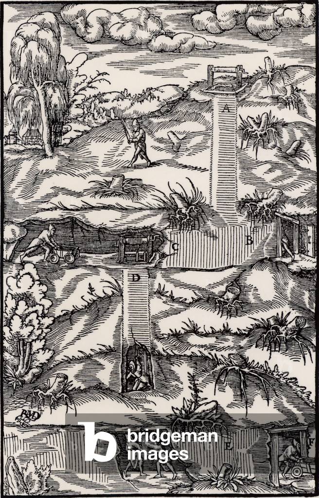 Querschnitt einer Mine