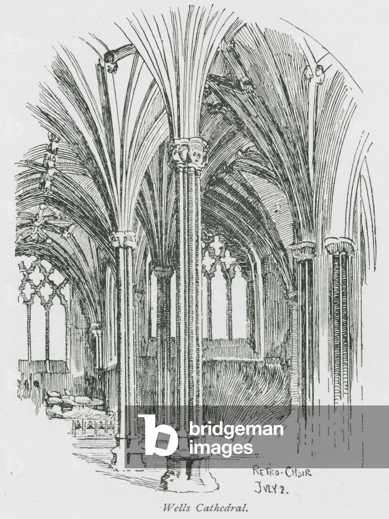 Kathedrale von Wells (Litho)