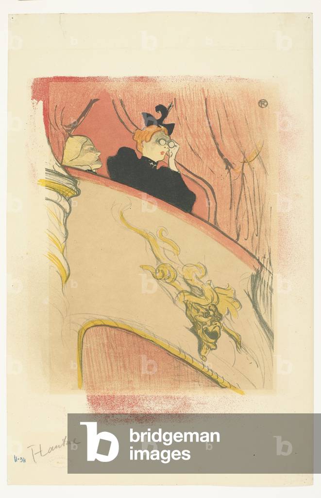 La scatola con la maschera dorata, 1894 (lito)