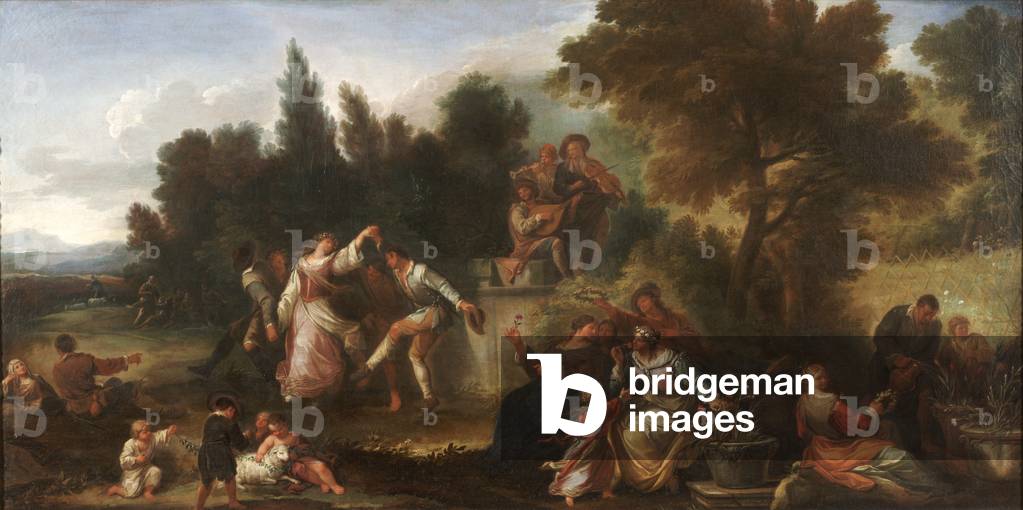 Bild von Gemälde "landschaft mit tanzenden figuren" 1750 von Francesco Zuccarelli