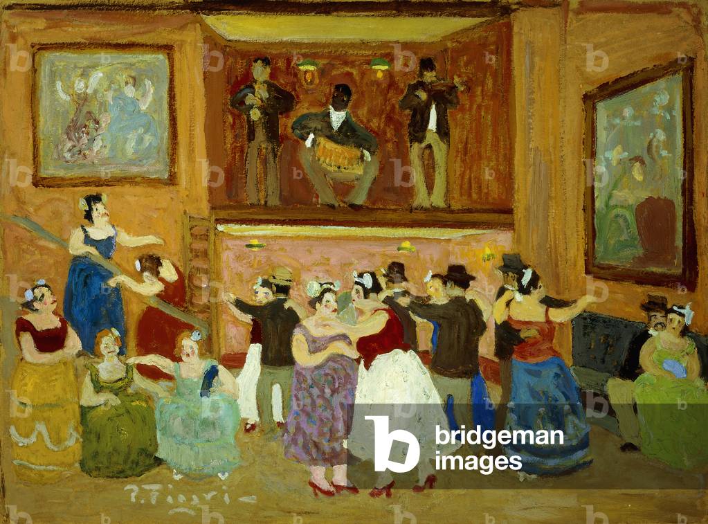 Immagine di Dipinto "Cabaret (olio a bordo)" di Pedro Figari