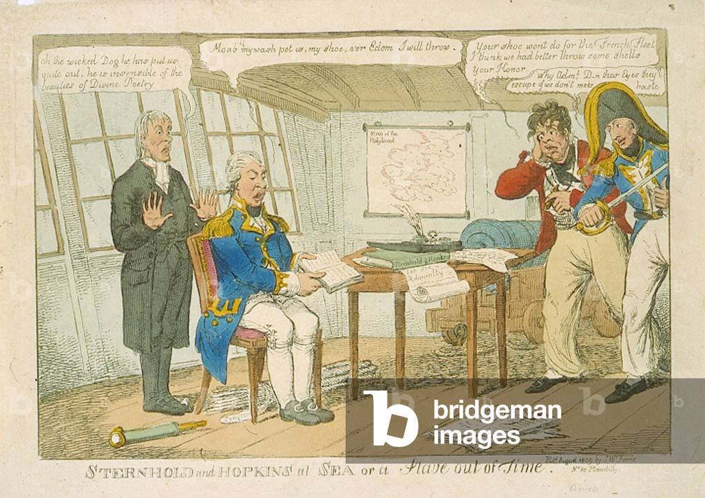 Sternhold and Hopkins at Sea or a stave out of time, 1809 (Farbätzung)