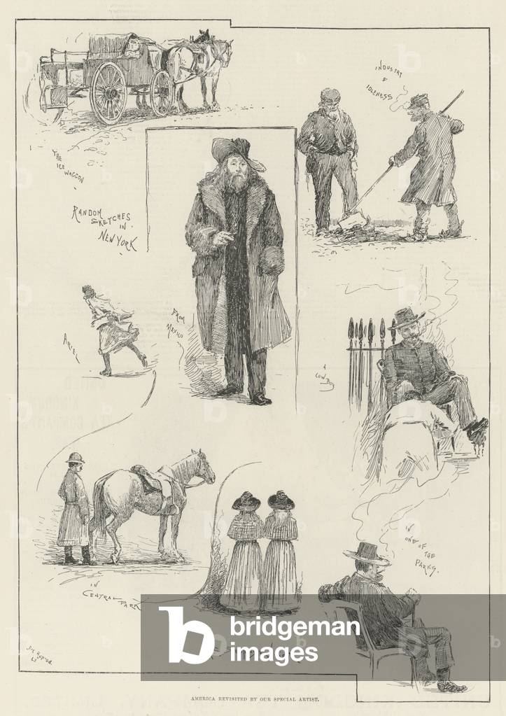 America revisited by Our Special Artist (engraving) by Henry Charles Seppings Wright, b/w
