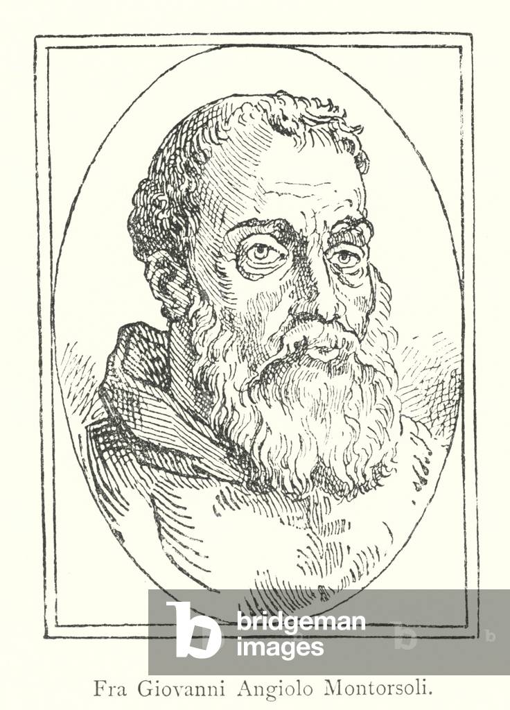 Fra Giovanni Angiolo Montorsoli (gravure) 1801 par Italian School, b/w