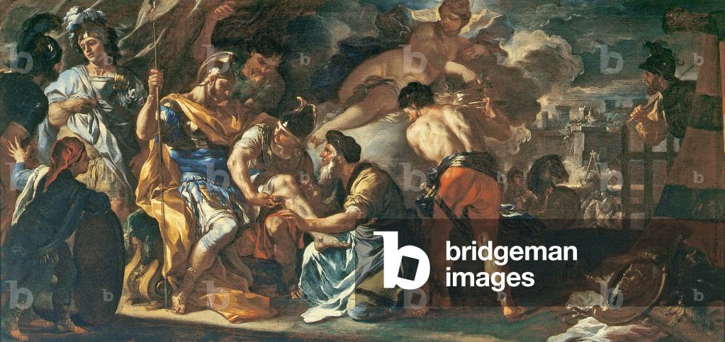Bild von Gemälde "Venus mit iapis tending the verwundete aeneas (öl skizze)", c.1695 von Francesco Solimena