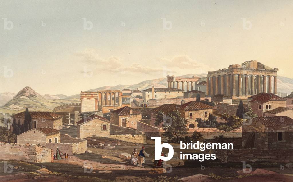 Erechtheion, da 'Views in Grece', 1821 (colore lito)