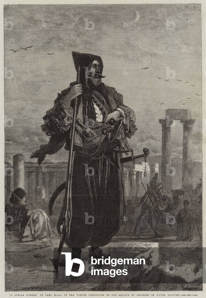 A Syrian Gowass (engraving) by Carl Haag