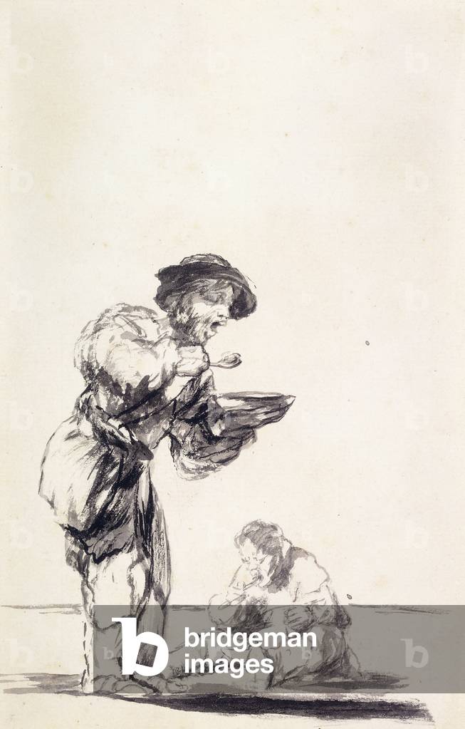 "La Bouillie': Beggars Eating Mash" von Francisco Jose de Goya y Lucientes