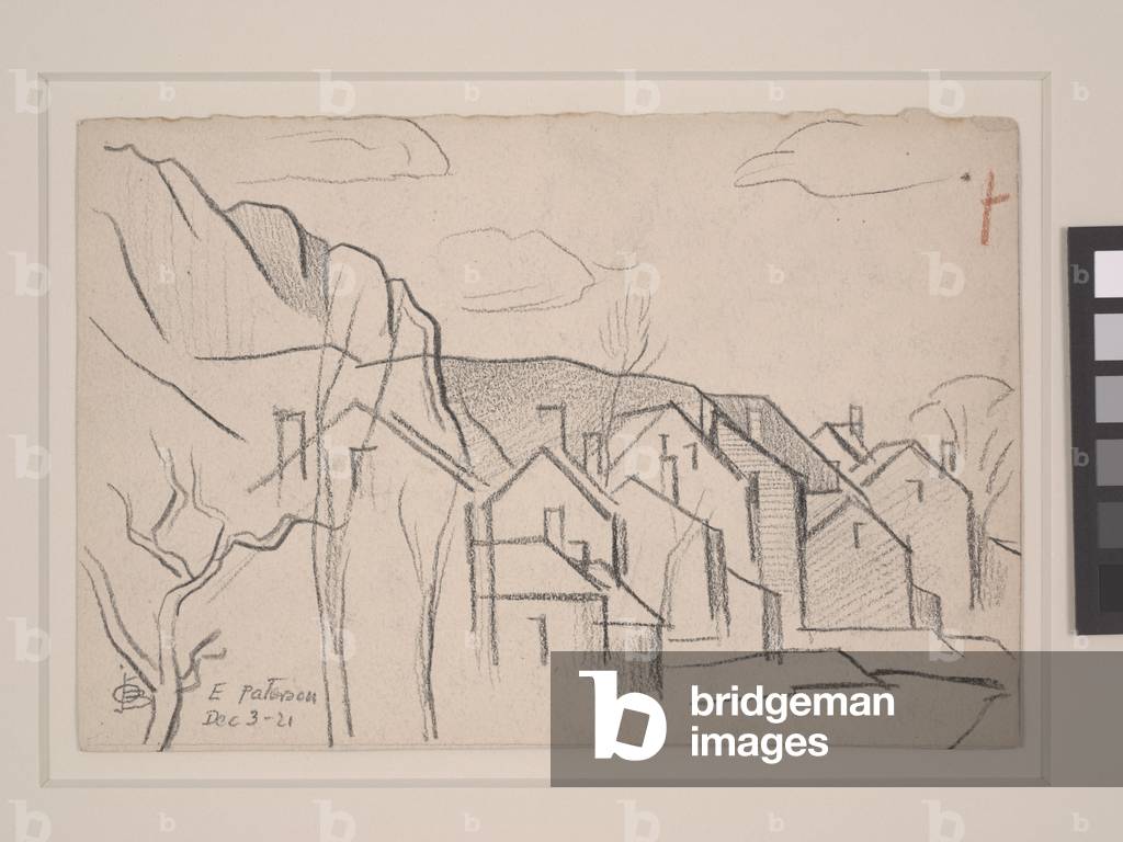 Bild von Zeichnung "East Paterson" 1921 von Oscar Florianus Bluemner
