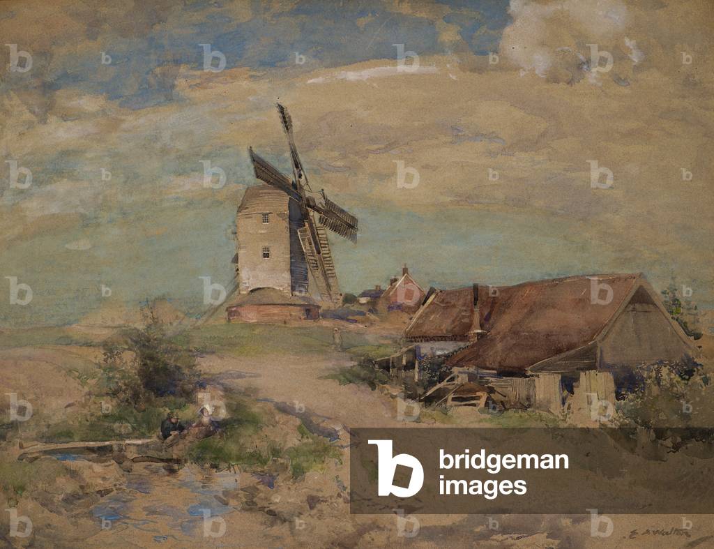 The Windmill, c.1900-04 (w/c)
