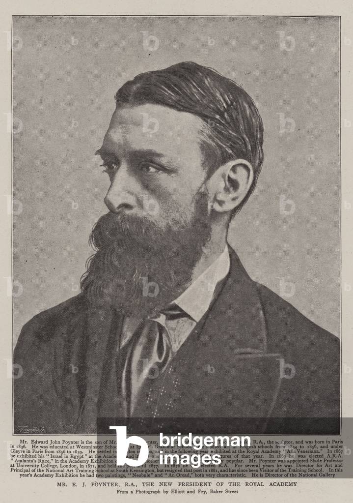 Herr E J Poynter, RA, der neue Präsident der Royal Academy (s/w Foto)