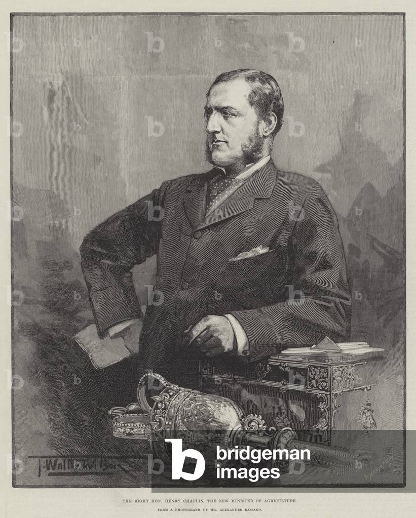 The Right Honourable Henry Chaplin, the New Minister of Agriculture (engraving)