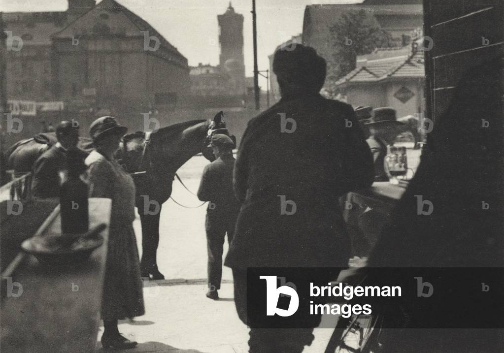 Image of Photography depicting Berlin: Blick aus einer Kneipe auf den Alexanderplatz; Alexanderplatz seen from
