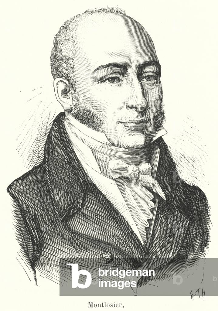 "Montlosier (incisione)" 1801 di French School, b/w