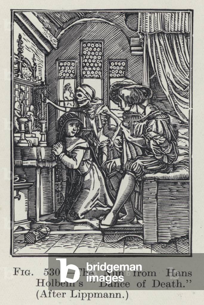 La religieuse de Hans Holbein « Danse de la mort » (litho)