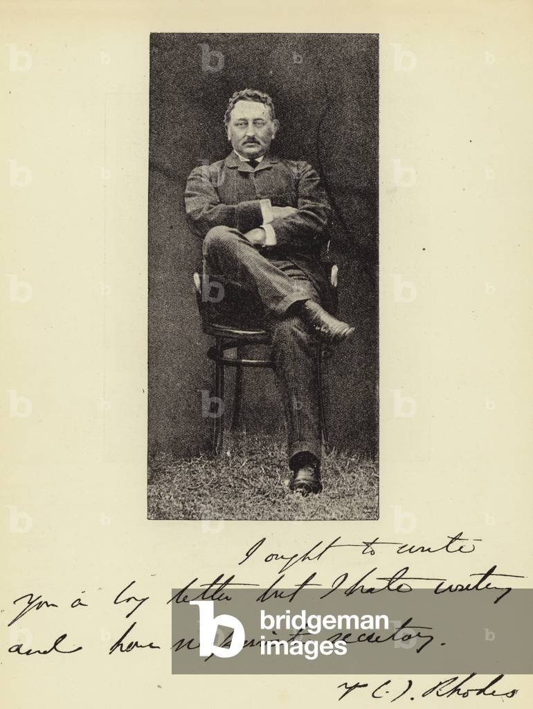 Immagine di Fotografia "Sig. Cecil J Rhodes" di English Photographer, b/w