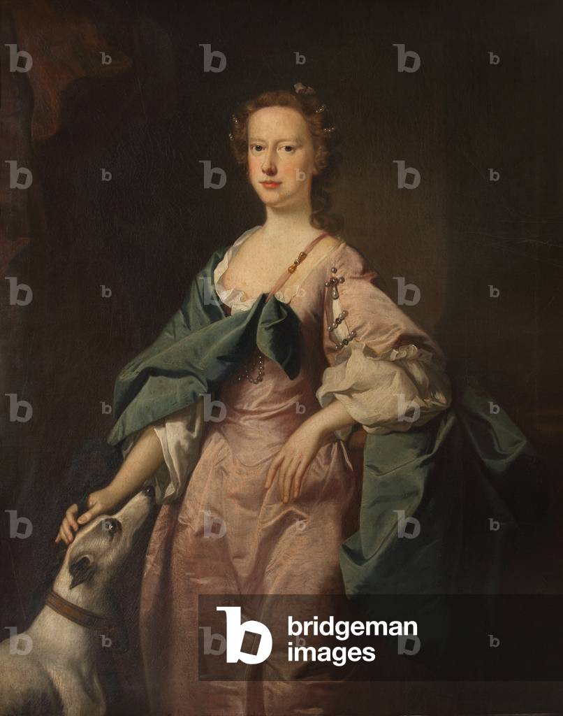 Elisabetta hancock, la signora Enrico IV jones (1709/10-1784) con un levriero