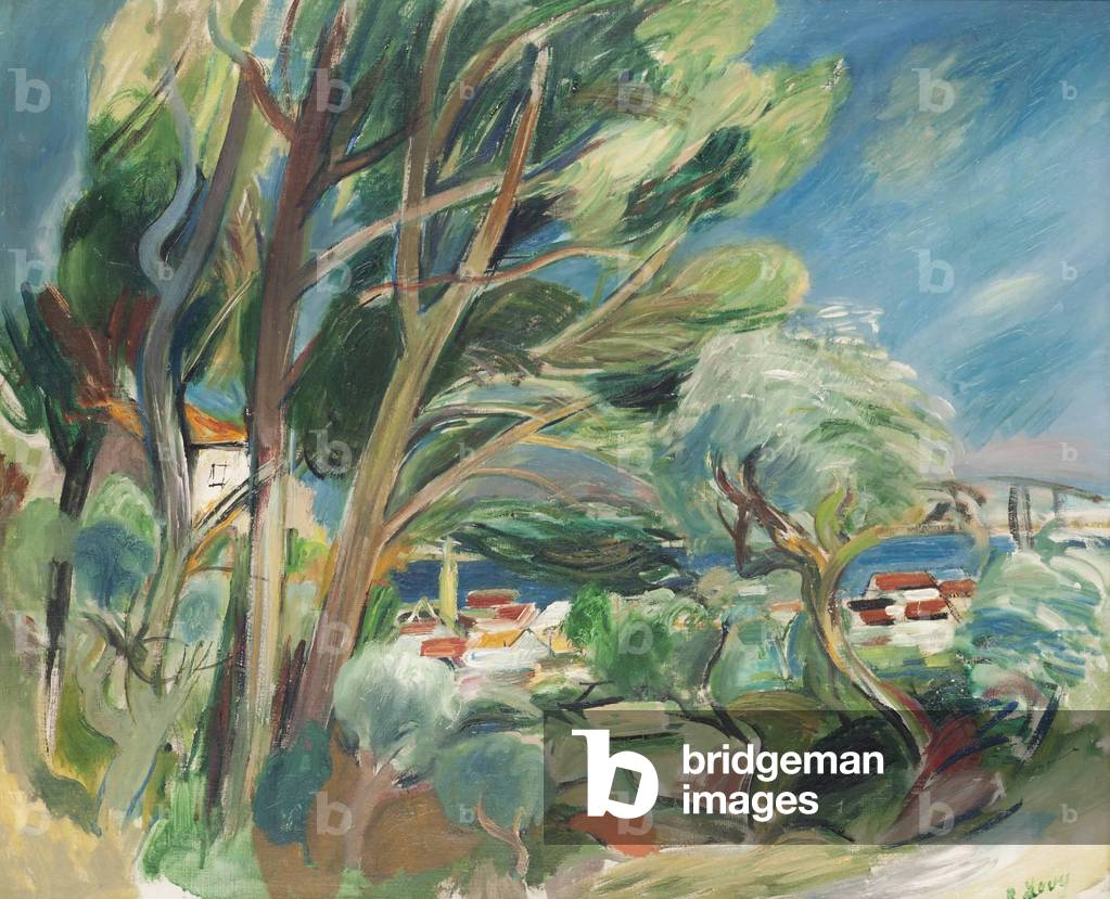 Sanary-sur-Mer, Provenza, 1924 (olio su tela posato su tavola)