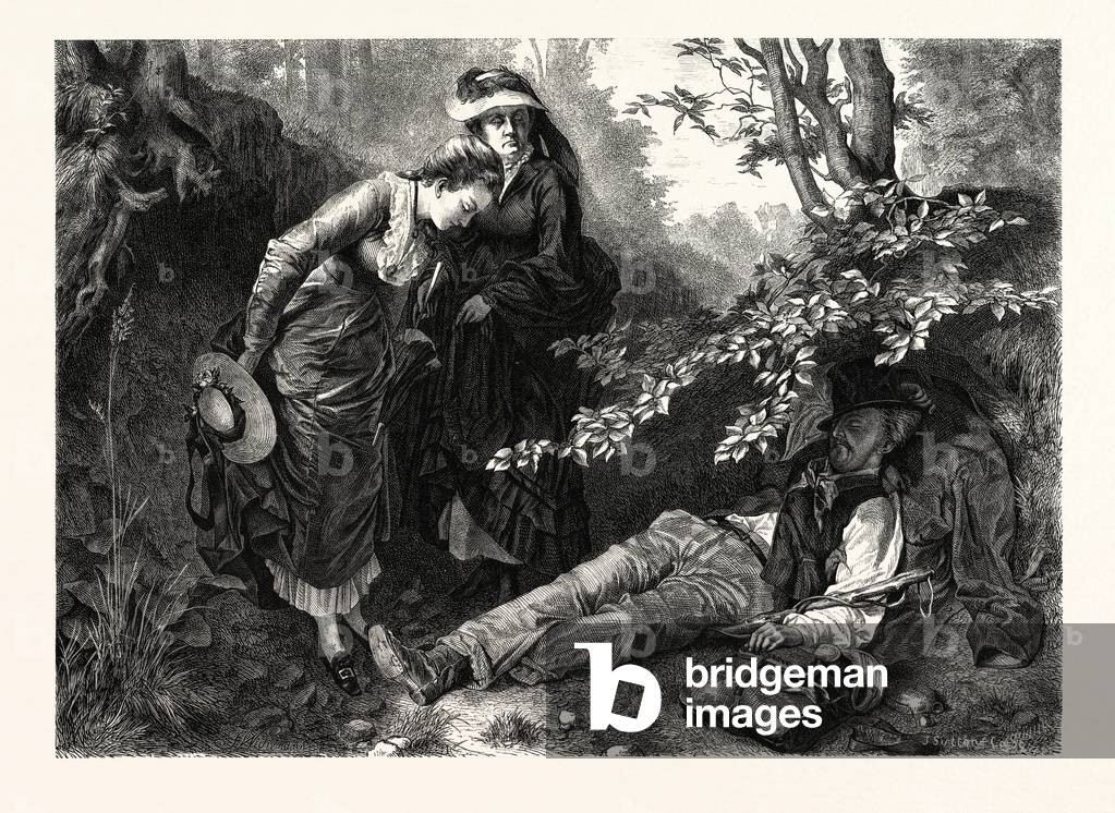 Image of Engraving depicting Getting Around Him by Unknown Artist, b/w