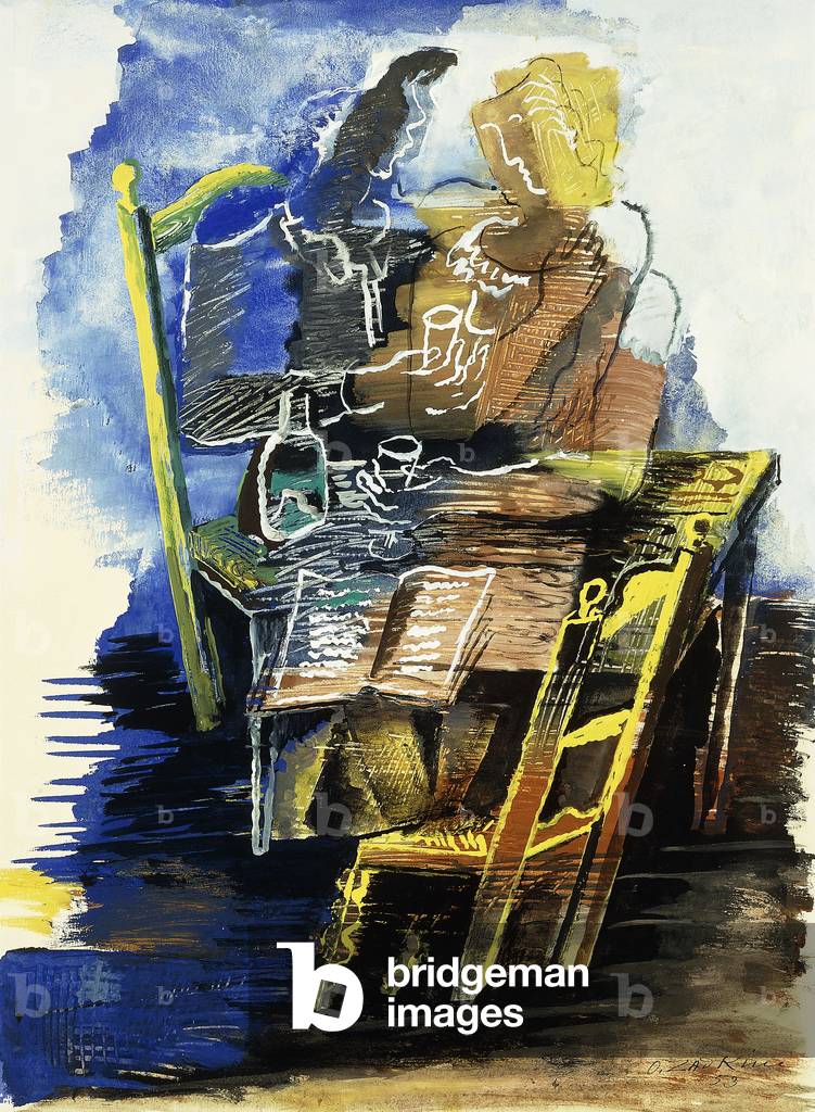 Immagine di Dipinto "Seduti Coppia Assis", 1953 di Ossip Zadkine