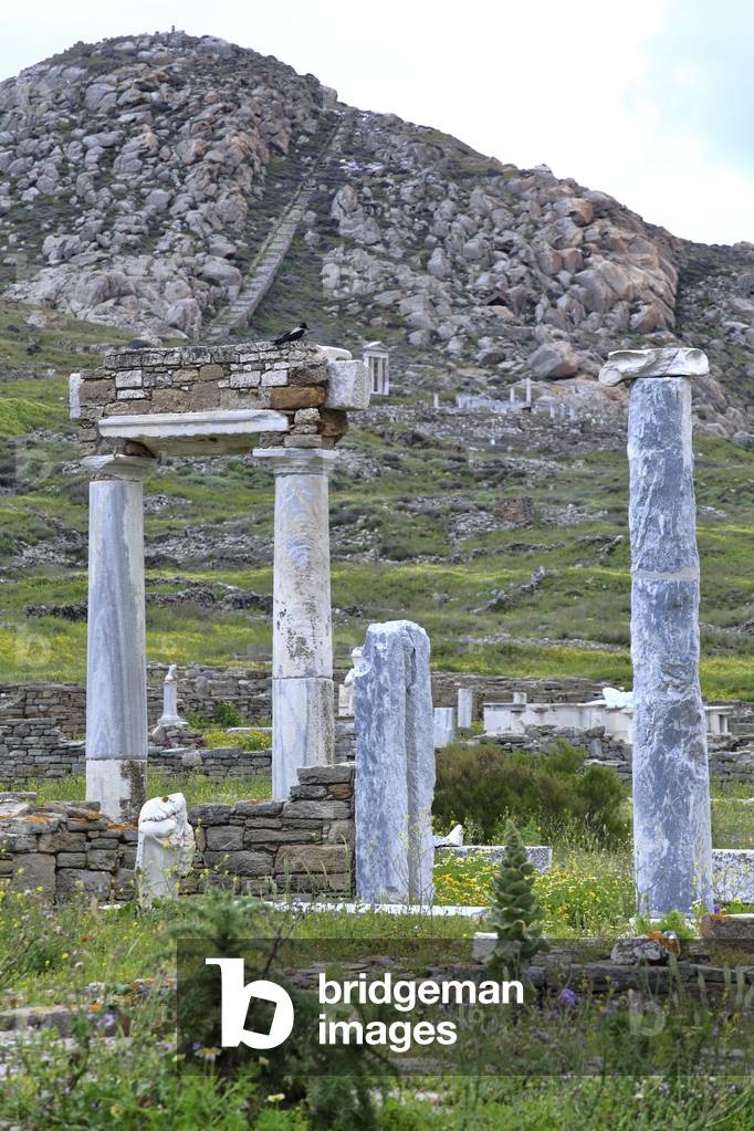Archaeological site of Delos. Agora of the Italians. 2nd Century BC. by