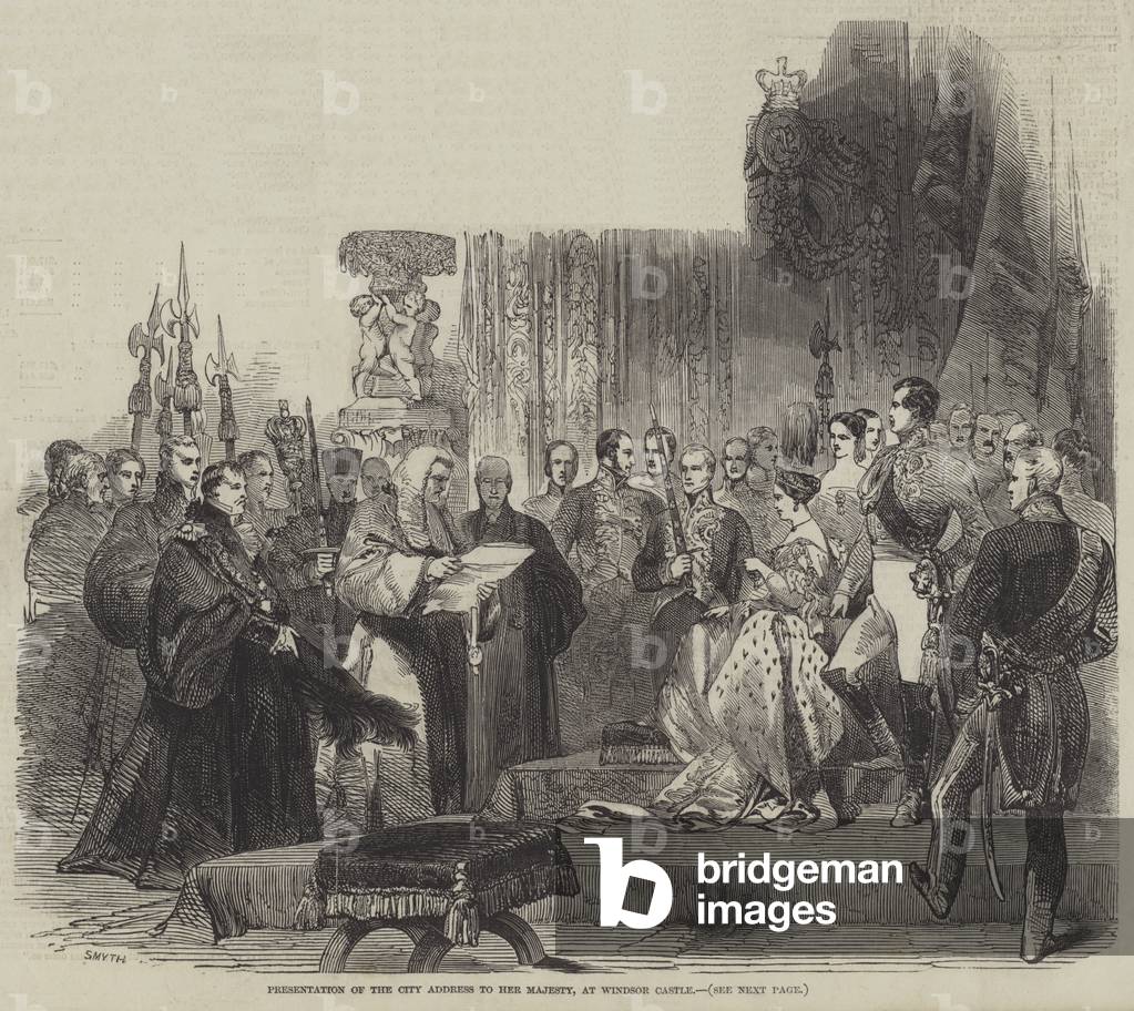 Presentation of the City Address to Her Majesty by English Artist