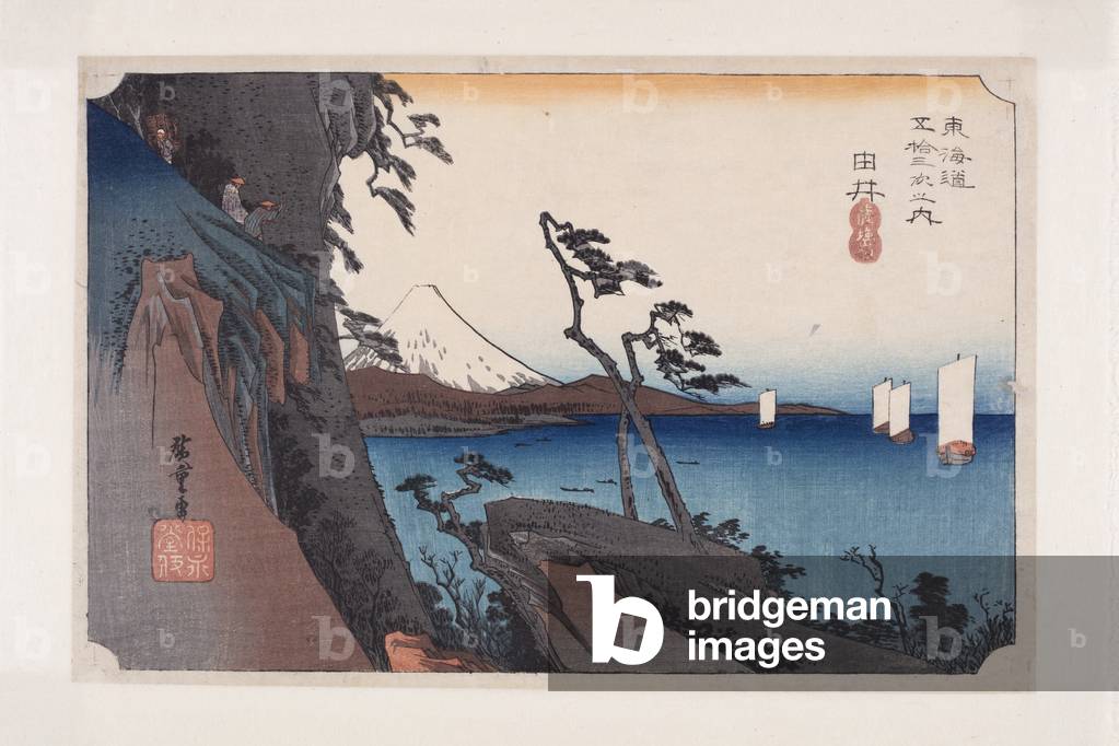 "Yui: Satta Peak (Yui" 1833 di Ando or Utagawa Hiroshige