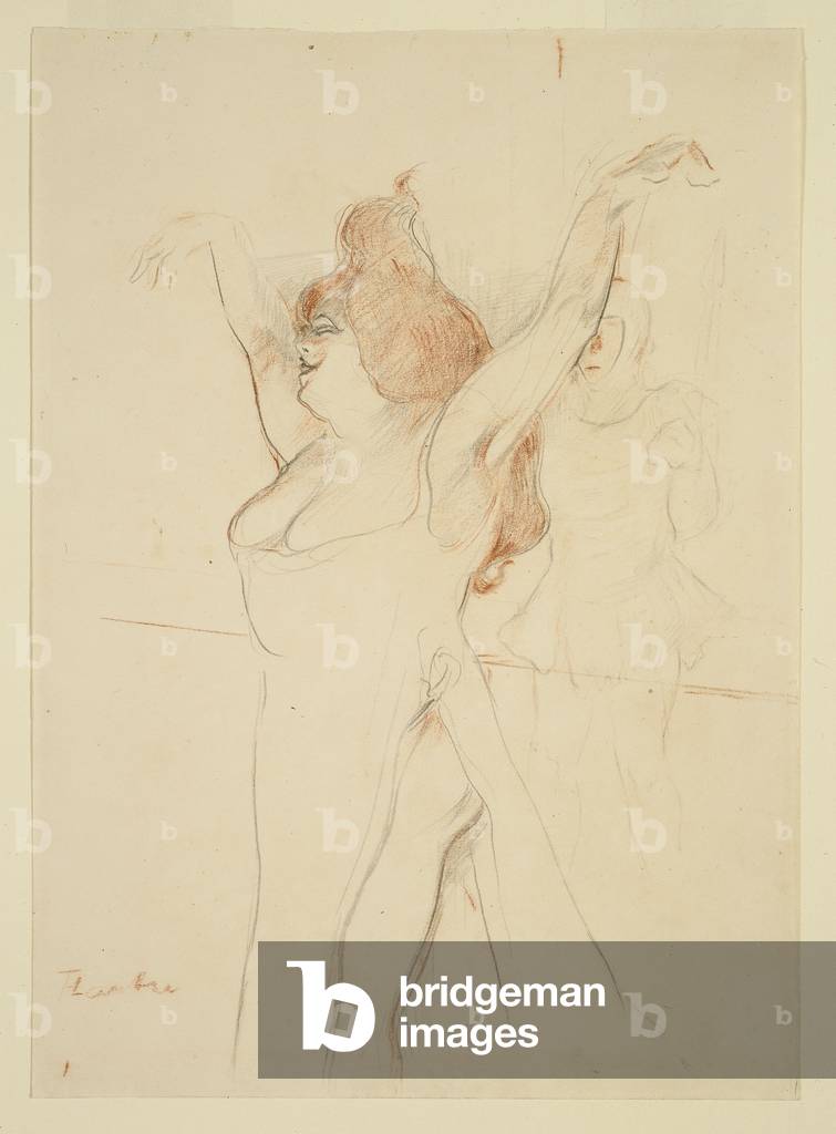 Image de Dessin représentant Mademoiselle Cocyle en Hélène de Troie dans La Belle Hélène 1900 par Henri de Tou
