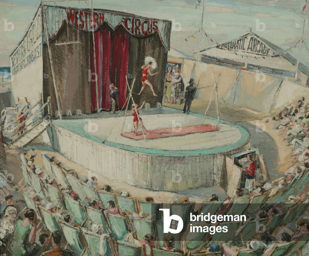 Bild von Gemälde "Seaside Circus" 1934 von John Smith Willock