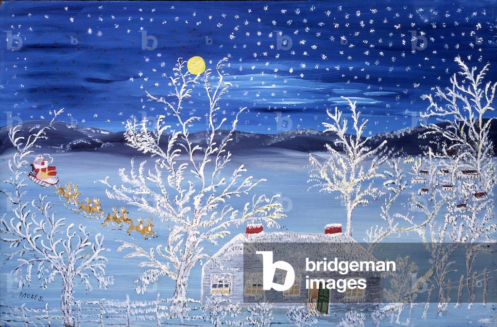 Santa Claus is Here, 1960 (oil on pressed wood)