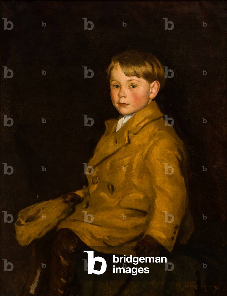 Immagine di Dipinto "mio figlio john aka infanzia 1923 (olio su tela)" 1923 di Leonard John Fuller, b/w