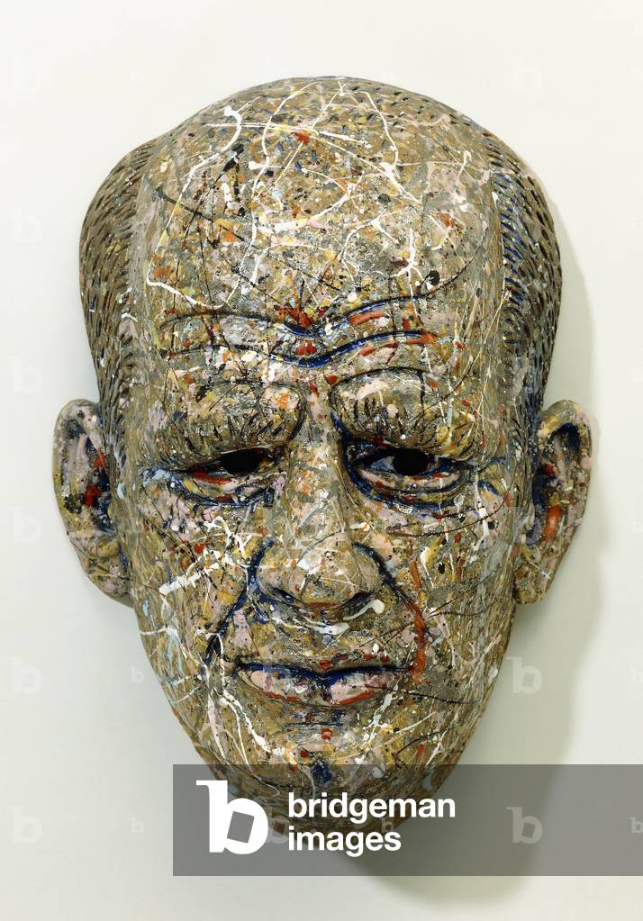 Pollock Mask #2, 1983 (glazed ceramic)